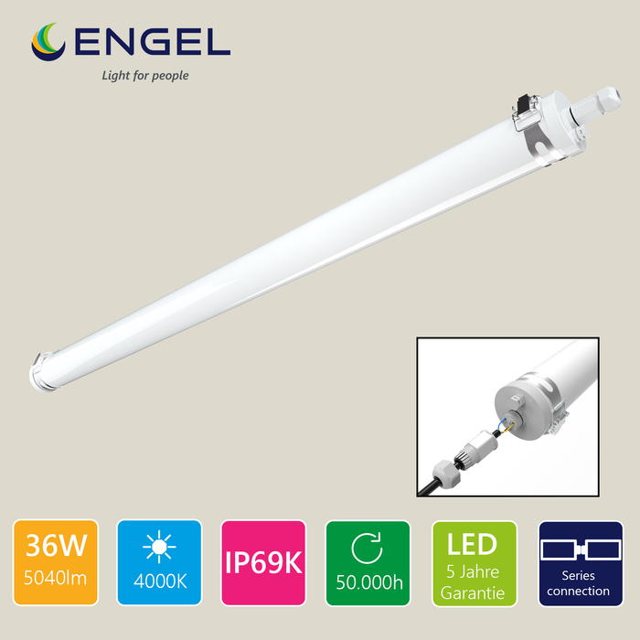 Engel Ewiclo LED-Leuchte – Rohrleuchte IP69K für extreme Umgebungen Engel Lighting 