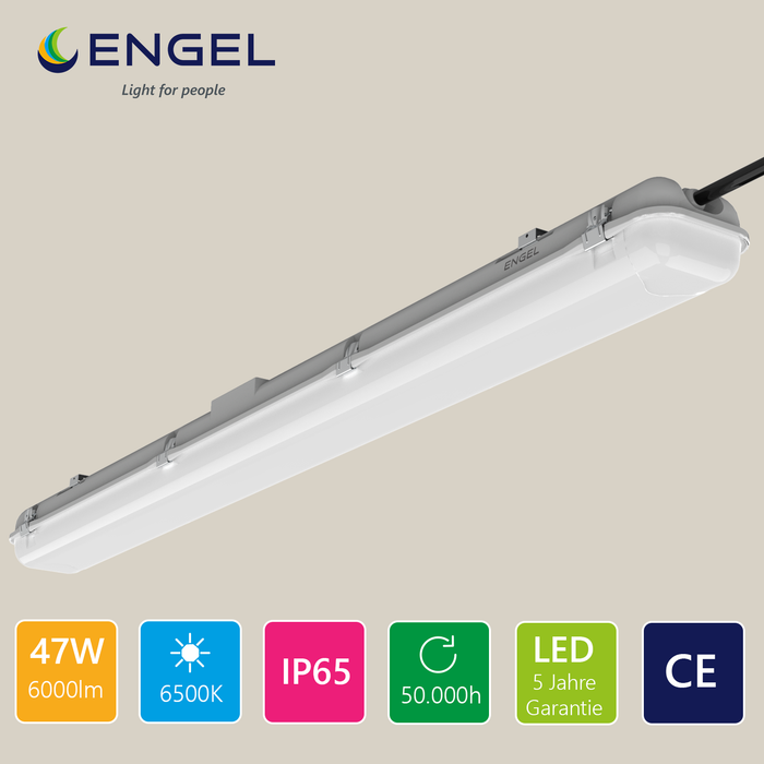 Engel Ventura LED-Leuchte – Design-Feuchtraumleuchte für Lebensmittelbetriebe